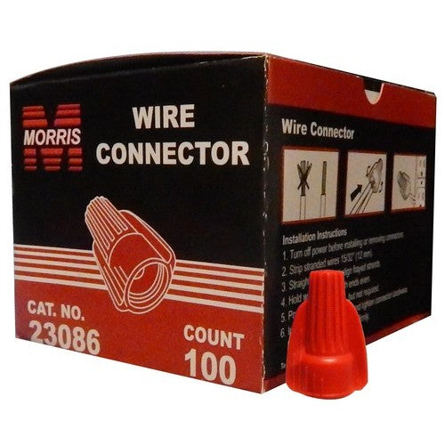 Morris Products 23086 Red Wing Connector 100 Boxed (Pack of 100)