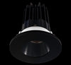 Lotus LED 2 Inch Round Recessed LED 15 Watt High Output Designer Series - 3000 Kelvin - Black Reflector - Trim Black