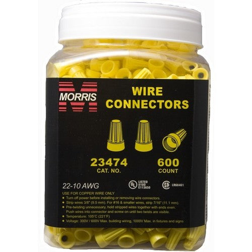 Morris Products 23474 P4 Yellow Wire Conn Lg Jar