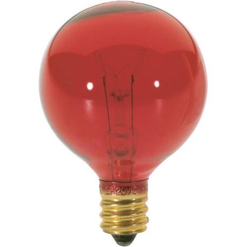 Satco S3833 Incandescent Globe G12 1/2 Red