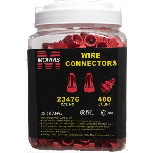 Morris Products 23476 P6 Red Wire Connectors Lg Jar