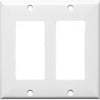 Morris Products 81121 Lexan Wall Plates 2 Gang Decorative/GFCI White - This Decorative/GFCI 2 Gang Wall Plate is sturdy and attractive.