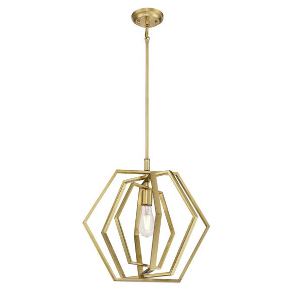 Westinghouse 6351200 One Light Pendant - Champagne Brass Finish