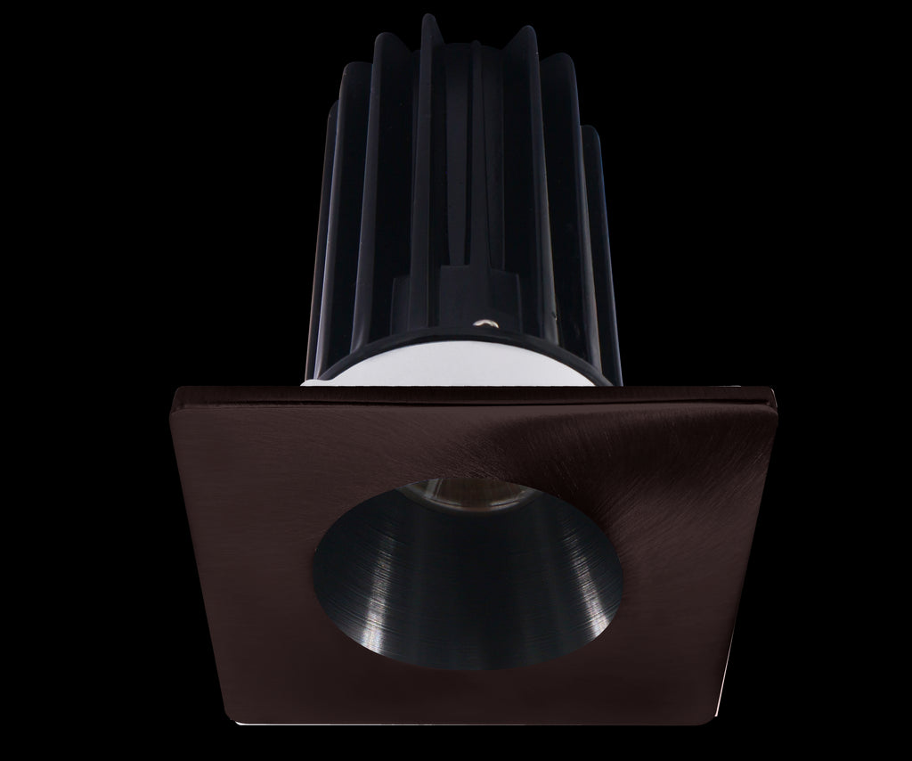 Lotus LED-2-S15W-5CCT-2RRBK-2STBZ 2 Inch Square Recessed LED 15 Watt Designer Series - 5CCT Selectable - 1000 Lumen - Black Reflector - Bronze Trim