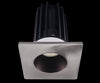 Lotus LED 2 Inch Square Recessed LED 15 Watt High Output Designer Series - 4000 Kelvin - Bronze Reflector - Trim Brushed Nickel