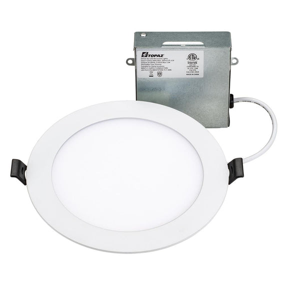 Topaz RDL/6RND/12/5CTS - 6 Inch - CCT Selectable - LED Slim Fit Recessed Round Downlight-  12 Watt