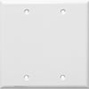 Morris Products 81746 WH Mid 2 Gang Blank Wallplate