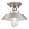 Westinghouse 6370000 9 inch One Light Semi-Flush Mount Ceiling Fixture - Brushed Nickel Finish