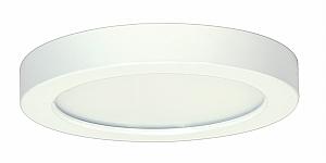 Satco S9655 LED Fixture 7 inch Flush Mount  - 13.5 Watt -  Round -  White Finish