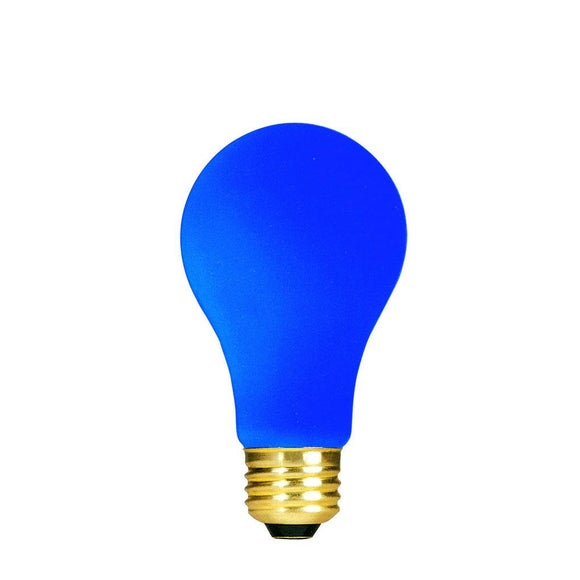 Bulbrite 106340 40 Watt A19 Incandescent Ceramic Blue PARTY BULB