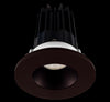 Lotus LED 2 Inch Round Recessed LED 15 Watt High Output Designer Series - 2700 Kelvin - Bronze Reflector - Trim Bronze