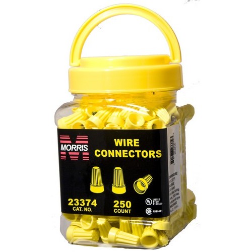 Morris Products 23374 P4 Yellow Wire Conn Sm Jar