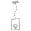 Westinghouse 6367600 One Light LED Pendant - 5 Watt - Brushed Nickel Finish - Crystal Glass