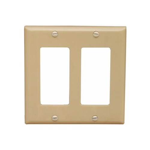 Morris Products 81120 Lexan Wall Plates 2 Gang Decorative/GFCI Ivory - This Decorative/GFCI 2 Gang Wall Plate is sturdy and attractive.