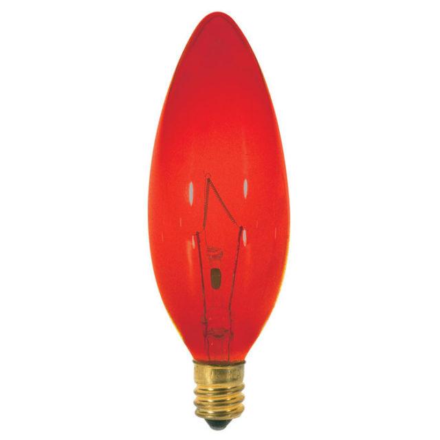 Satco S3219 Incandescent Chandelier BA9 1/2 Red