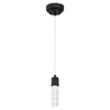 Westinghouse 6372300 One Light LED Mini Pendant - Matte Black Finish - Bubble Glass