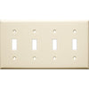 Morris Products 81043 Lexan Wall Plates 4 Gang Toggle Switch Almond - An attractive 4 Gang Wall Plate Toggle Switch.