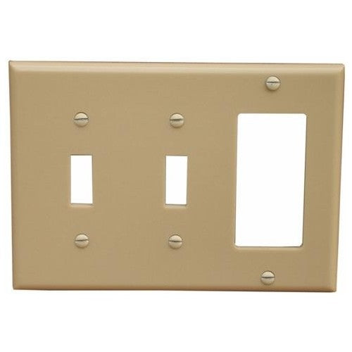 Morris Products 81310 Ivory 3 Gang  2Toggle 1GFCI