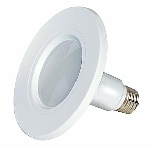 Satco S9598 - LED Downlight Retrofit - Quick Trim - Adjustable Neck - 8.5 Watt - 4 Inch - 2700 Kelvin - White Finish