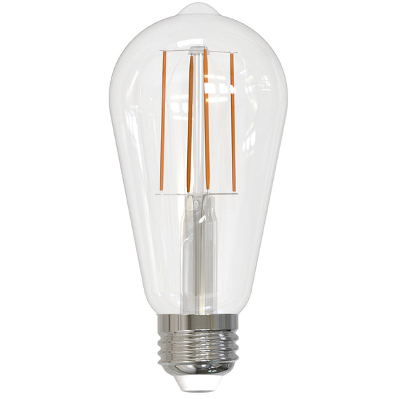 BULBRITE 776692 7 Watt ST18 Filament - E26 Medium Base - 2700 Kelvin Warm White - 800 Lumens - Dimmable - Clear - 120 Volt