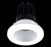 Lotus LED 2 Inch Round Recessed LED 15 Watt High Output Designer Series - 3000 Kelvin - Alzak Reflector - Trim White