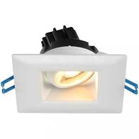 Lotus LED Lights - 2 Inch Regressed Square LED Downlight - 20 Degree Tilt - 360 Degree Rotation