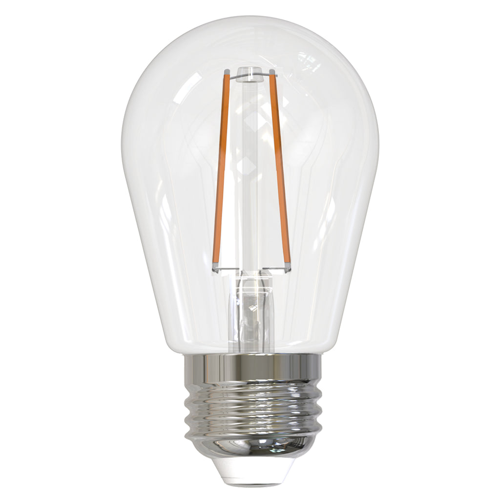 BULBRITE 776851 2.5 Watt S14 LED - E26 Medium Base - 2700 Kelvin Warm White - 250 Lumens - Clear - 120 Volt