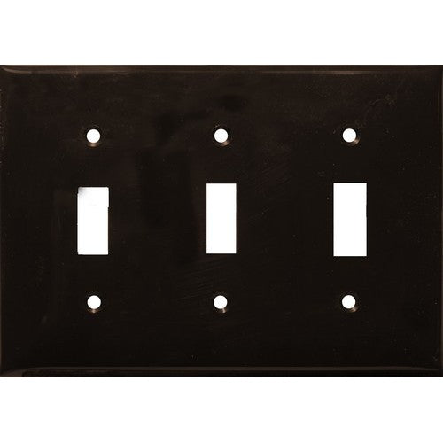 Morris Products 81032 Lexan Wall Plates 3 Gang Toggle Switch Brown - This 3 Gang Wall Plate Toggle Switch provides value.