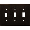 Morris Products 81032 Lexan Wall Plates 3 Gang Toggle Switch Brown - This 3 Gang Wall Plate Toggle Switch provides value.