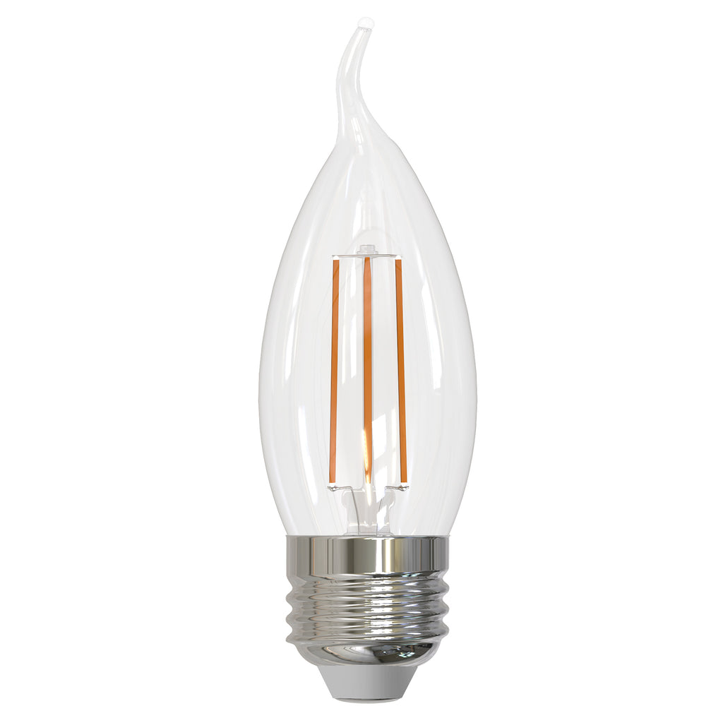 BULBRITE 776875 4.5 Watt CA10 Filament - E26 Medium Base - 2700 Kelvin Warm White - 350 Lumens - Clear - 120 Volt