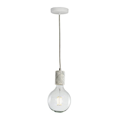 Bulbrite 810105 7 Watt G40 Fixtures White Globe Pendant