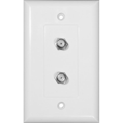 Morris Products 85121 1 Pc Decor Dbl TV Jack Wh