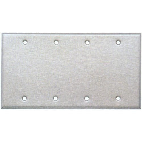 Morris Products 83844 SS 4 Gang Blank Metal #304