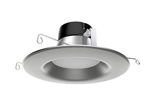 Satco S9745 - LED Downlight Retrofit - 5-6 Inch - 11.5 Watt - 3000 Kelvin - Brushed Nickel / Frosted