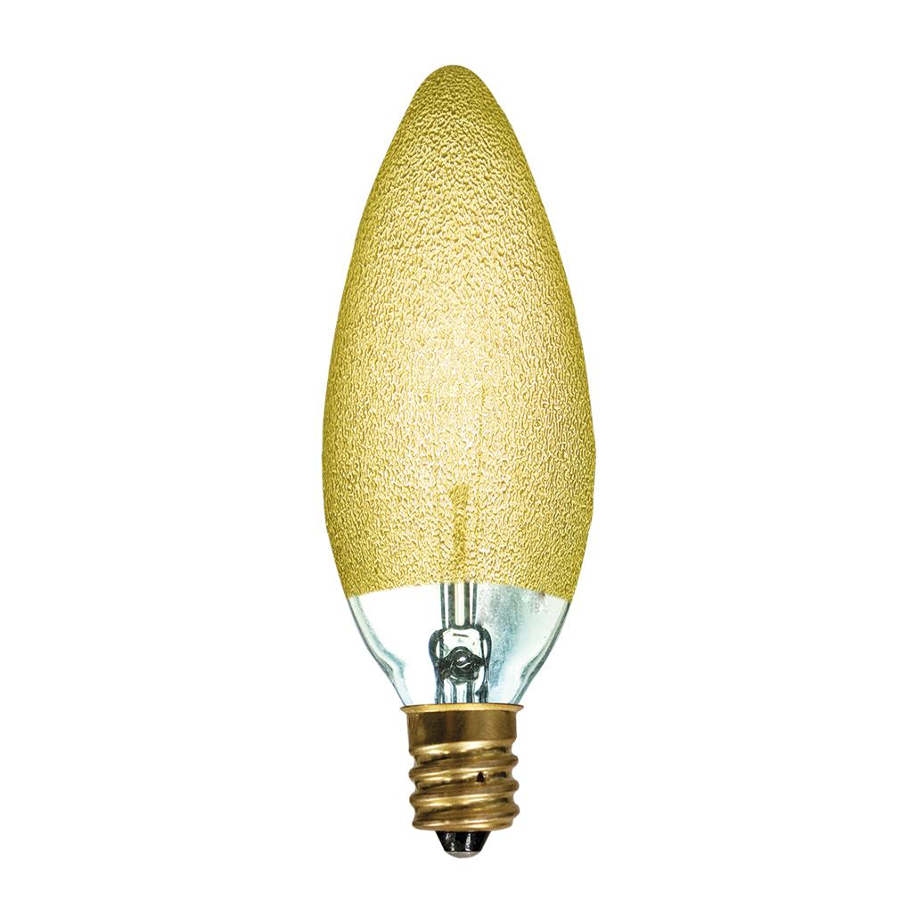 Bulbrite 144010 25 Watt B10 Incandescent AMBER ICE