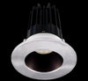 Lotus LED-2-S15W-5CCT-2RRBZ-2RTCH-24D 2 Inch Round Recessed LED 15 Watt Designer Series - 5CCT Selectable - 1000 Lumen - 24 Degree Beam Spread - Bronze Reflector - Chrome Trim