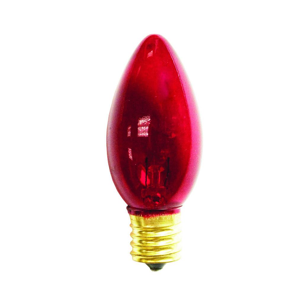 Bulbrite 709719 7 Watt C9 Incandescent Transparent Red