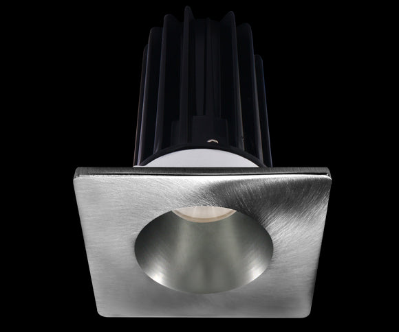 Lotus LED 2 Inch Square Recessed LED 15 Watt High Output Designer Series - 2700 Kelvin - Chrome Reflector - Trim Chrome