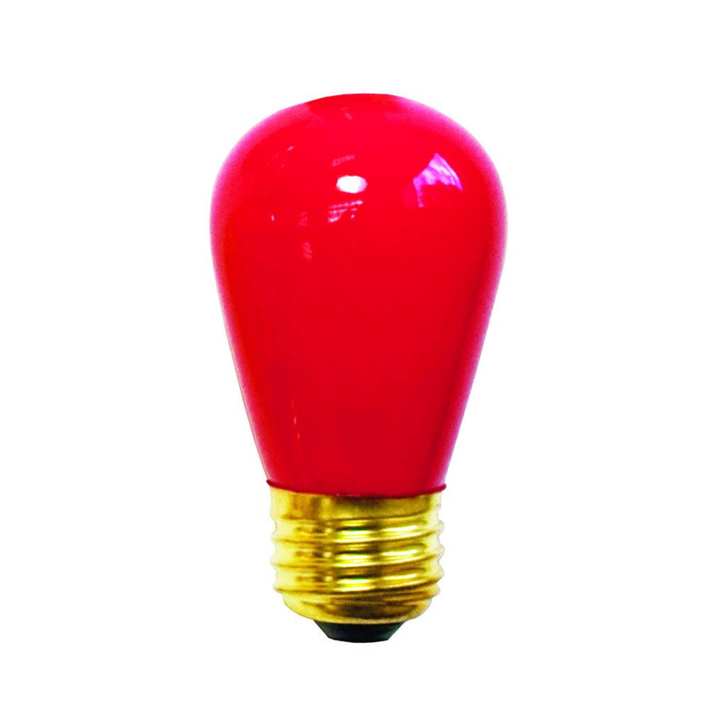 Bulbrite 701701 11 Watt S14 Incandescent Red Sing Ceramic