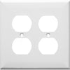 Morris Products 81766 WH Mid 3 Gang Duplex Wallplate