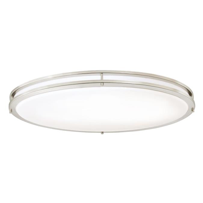 Westinghouse 6307800 LED Flush Mount Ceiling Fixture - 33 inch 35 Watt - Brushed Nickel Finish - White Acrylic Lens