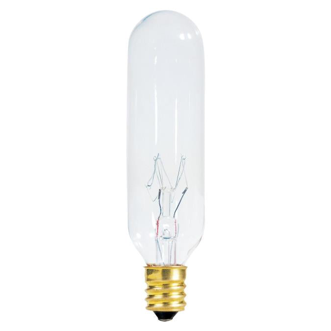 Westinghouse 0352100 35 Watt Incandescent T7 1/2 Specialty Clear - 2700 Kelvin - Warm White - 190 Lumens - E12-Candelabra Base - 120 Volt - Card