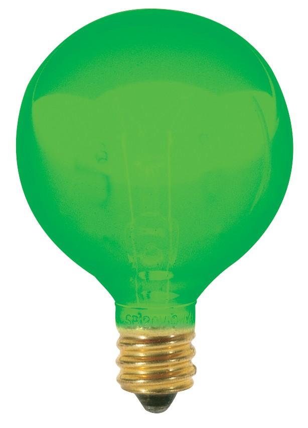 Satco S3835 Incandescent Globe G12 1/2 Green