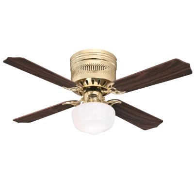 Westinghouse 7231000 Indoor Ceiling Fan with LED Light Fixture - 42 inch - Polished Brass Finish - Reversible Blades - Opal Schoolhouse Glass