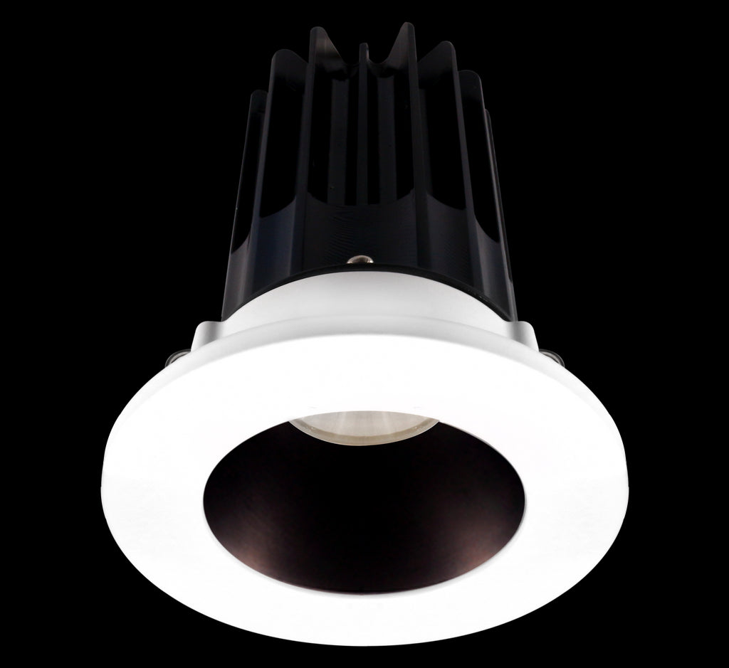 Lotus LED-2-S15W-5CCT-2RRBZ-2RTWH-24D 2 Inch Round Recessed LED 15 Watt Designer Series - 5CCT Selectable - 1000 Lumen - 24 Degree Beam Spread - Bronze Reflector - White Trim