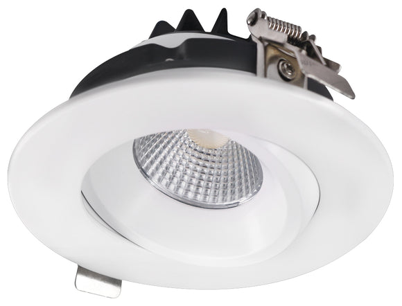 Lotus LED Lights AD-LED-4-S12W-5CCT-BK-LREY - 4 inch Round Venus Adjustable Recessed LED Downlight - 12 watt -Low Glare - 5CCT Selectable - Black Finish