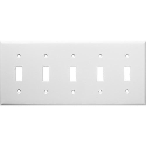 Morris Products 81051 White 5 Gang Toggle