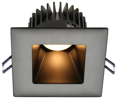 Lotus LED Lights LD4S-5CCT-4S-BR-BT  4 Inch Square Deep Regressed LED Downlight 15 Watt - 5CCT - 30 degree Beam Angle - Black Reflector Black Trim