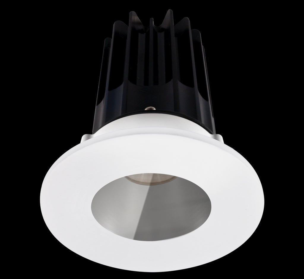 Lotus LED 2 Inch Round Recessed LED 15 Watt High Output Designer Series - 2700 Kelvin - Chrome Reflector - Shower Trim