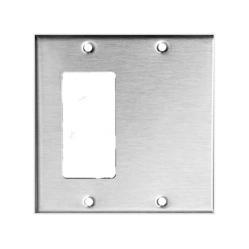 Morris Products 83863 SS 2G 1Blank 1GFCI/Decor #304